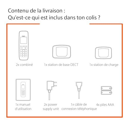Gigaset CL660 DUO Tél. sans fil DECT - base + 2 combinés
