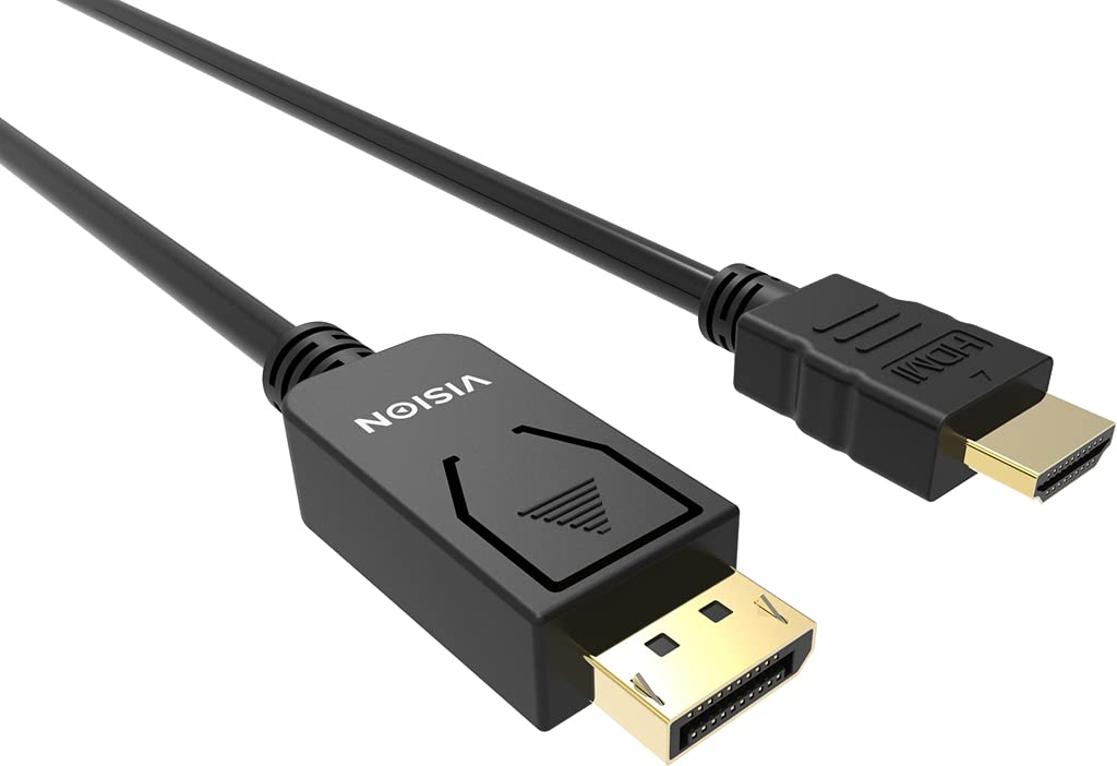 VISION 1m Black DP to HDMI cable