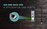I-TEC USB 3.0 Metal HUB 4 port without power adapter ideal for Notebook Ultrabook Tablet PC supports Win und Mac OS