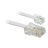 Cordon téléphonique RJ11 / RJ45 blanc - 2 m