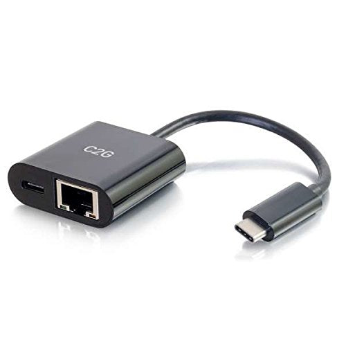 USB-C Ethernet Adapter W/Power Black