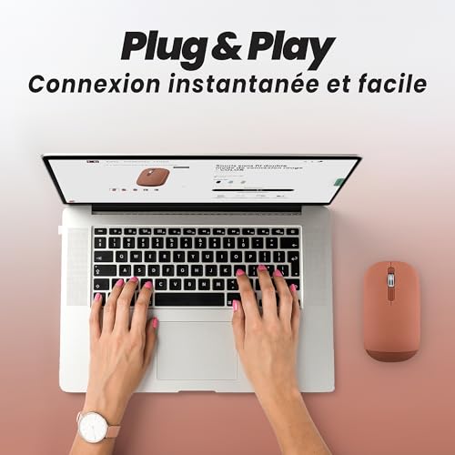 TNB COLOR - Souris sans fil double mode de connexion - rouge