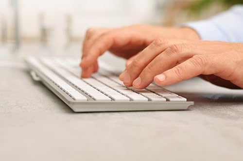 CHERRY Clavier KC 6000 SLIM FOR MAC USB argent/blanc
