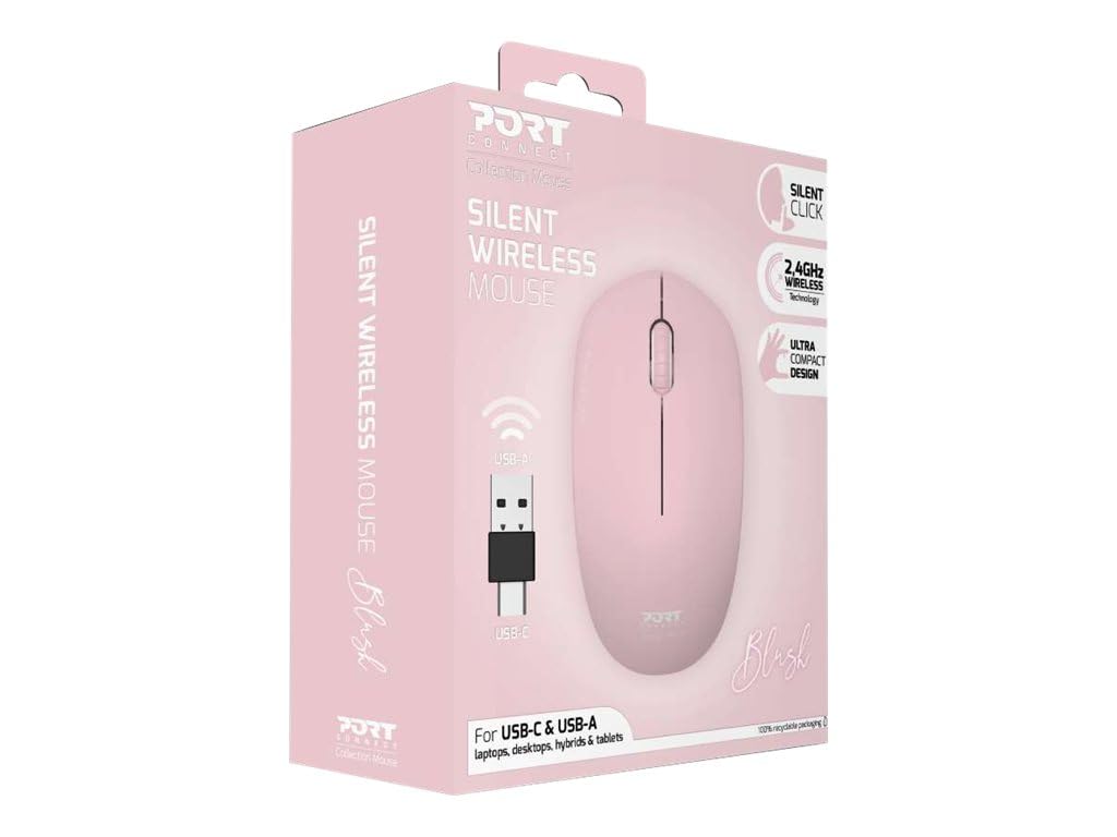 PORT DESIGNS Mouse Collection Wireless Blush
