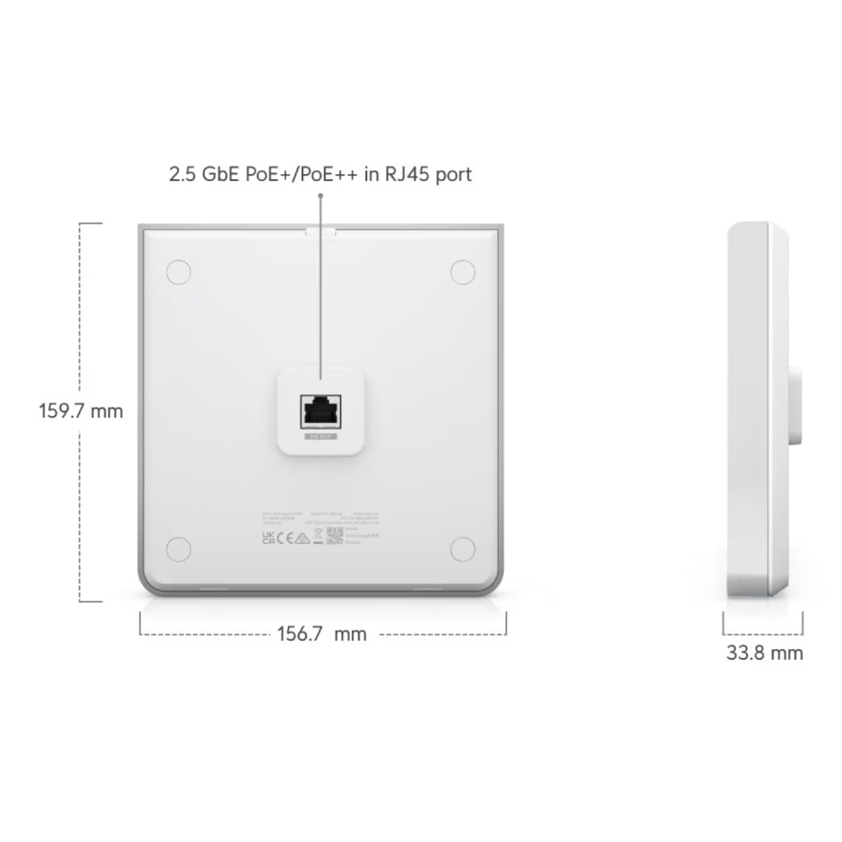 Wall-mount WiFi6 AP with 2.5 GbE built-