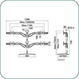 AAVARA Support à poser DS600 - 6 écrans
