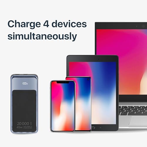 Powerbank 20000mAh pour laptop 45W charge ultra rapide power