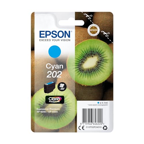 EPSON 1LB Singlepack Cyan 202XL Kiwi Clara Premium Ink