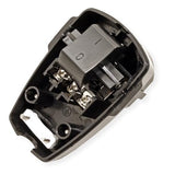 Fiche secteur tripolaire avec interrupteur intégré - noir