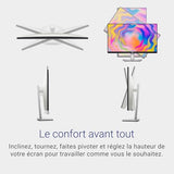 DELL S2722QC 68,6 cm (27") 3840 x 2160 pixels 4K Ultra HD LCD Gris