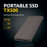 INTENSO SSD Externe TX500 500 Go