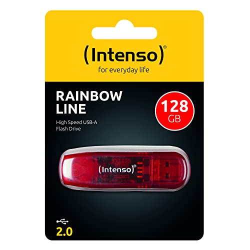 INTENSO Clé USB 2.0 Rainbow Line - 128 Go Rouge