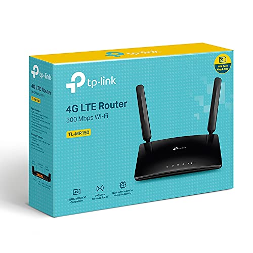 TP-LINK 300Mbps Wireless N 4G LTE Router build-in 150Mbps 4G LTE modem with 3x10/1