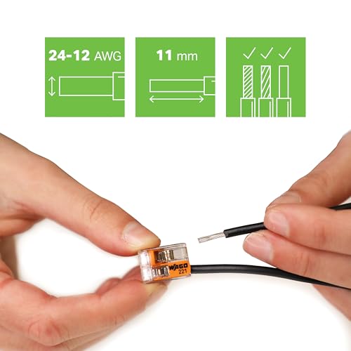Borne de connexion rapide 2 voies - boîte de 100