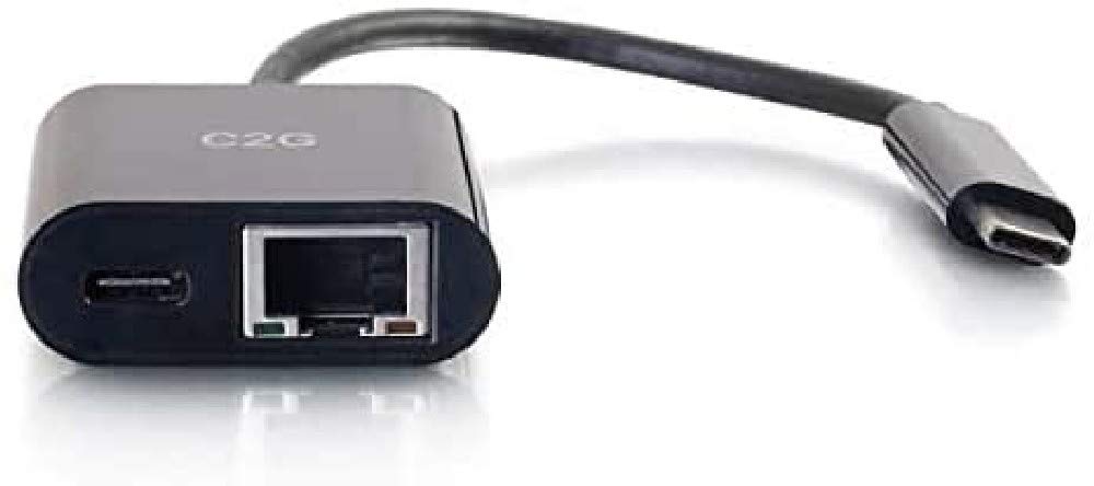 USB-C Ethernet Adapter W/Power Black