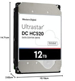 WESTERN DIGITAL Ultrastar DC HC520 3.5p 26.1MM 12000Go 256Mo 7200RPM SATA ULTRA 512E SE