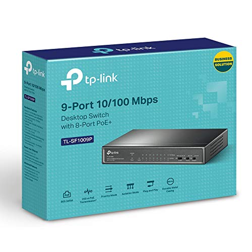 9-Port Desktop Switch 8-Port PoE+