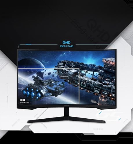 SAMSUNG ODYSSEY G5 LS32CG552 - 32p 165Hz - Ecran gaming incurvé - WQHD 2560x1440 - VA - 1ms -HDR10 - 300cd/m² - 2500 : 1 - HDMI - DP