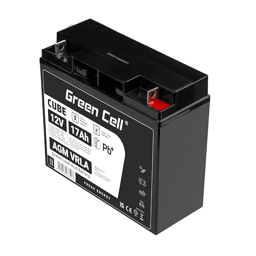 Green Cell AGM Battery Lead Acid VRLA 12V 17Ah for motor boats and electric - Battery - 17.000 mAh