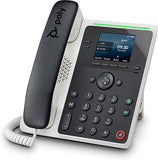 Poly Edge E100 Téléphone VoIP PoE 2 comptes SIP avec écran LCD 2.8" et USB-C