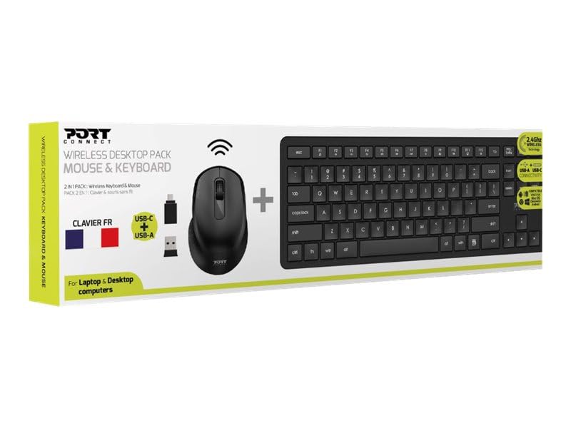 PORT DESIGNS Pack Keyboard + Mouse Medium Wireless