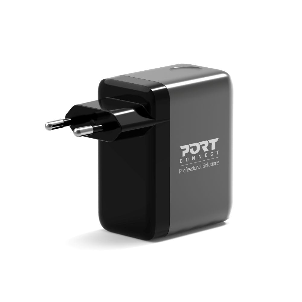 PORT DESIGNS Wall Charger Type-C PD 140W GaN PD 3.1 for MacBook PRO C to C Cable 2m EU