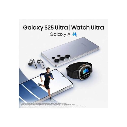 "Samsung Galaxy S25 Ultra 17,5 cm (6.9"") Double SIM Android 15 5G USB Type-C 12 Go 256 Go 5000 mAh Bleu, Argent"
