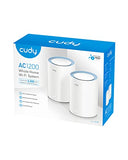 Cudy M1200 2-pack Bi-bande (2,4 GHz / 5 GHz) Wi-Fi 5 (802.11ac) Blanc 1 Interne