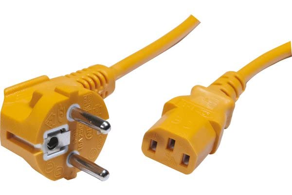 Cordon d alimentation PC CEE7 / C13 orange - 0,6 m