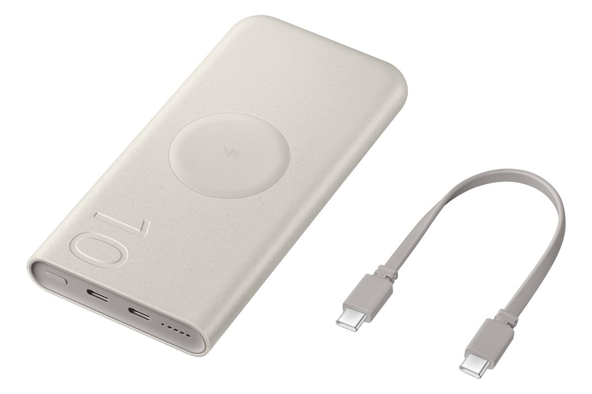 SAMSUNG Wireless External Battery 25W 10000mAh recycled materials Beige