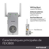 Netgear EX3800 repeteur Wifi AC750 Prise Gigogne