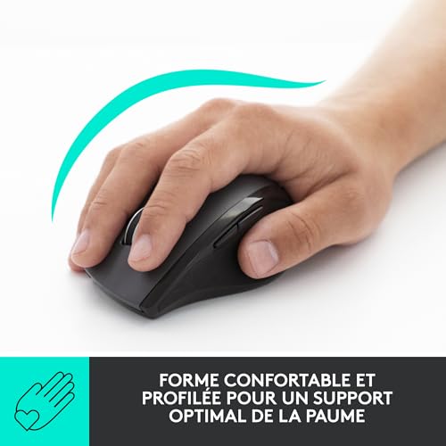 LOGITECH M705 Mouse right-handed laser wireless 2.4 GHz USB wireless receiver grey