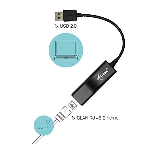 I-TEC USB 2.0 Advance 10/100 Fast Ethernet LAN Network Adapter USB 2.0 to RJ45 LED for Tablets Ultrabooks Notebooks