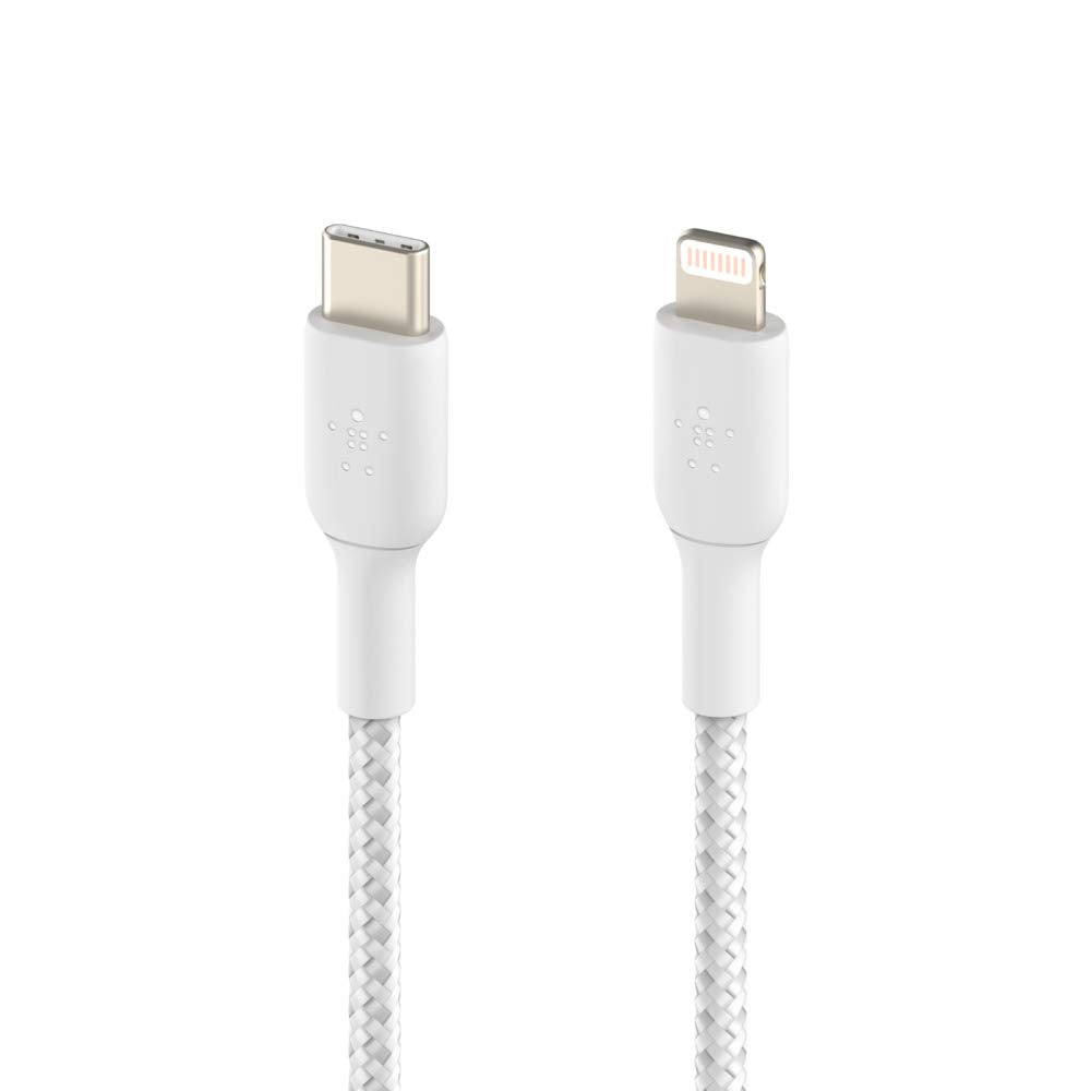 BELKIN BOOST CHARGE USB-C to Lightning Cable Braided 1M White