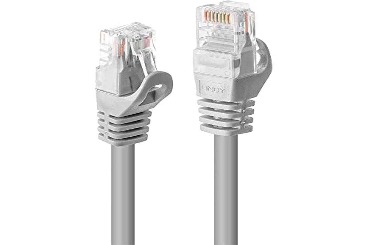 LINDY 1m Cat.5e U/UTP Patch Cable Colour Grey Low Cost Version