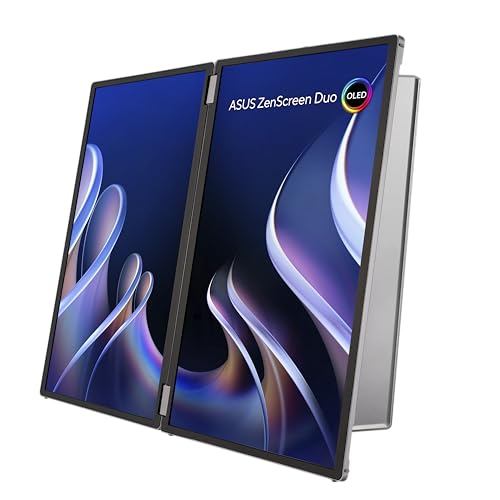 ASUS ZenScreen Duo OLED MQ149CD 14p OLED WUXGA 16:10 60Hz 400cd/m2 1ms MiniHDMI 2xUSB-C USB Hub: 4xUSB 3.2 G1 Type-A