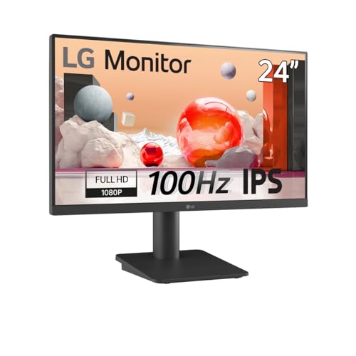 LG - Ecran LED - 24p - 1920x1080 FHD 100 Hz - IPS - 5 ms - Inclinable - Hauteur réglable - Garantie 3 ans