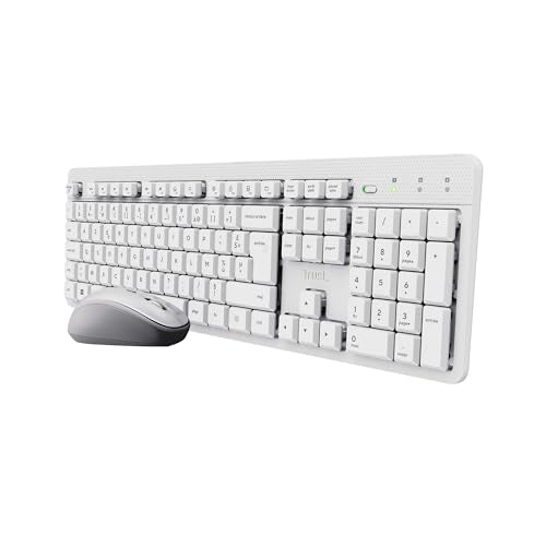 TRUST Pack clavier & souris sans fil ODY II silencieux - blanc (FR)