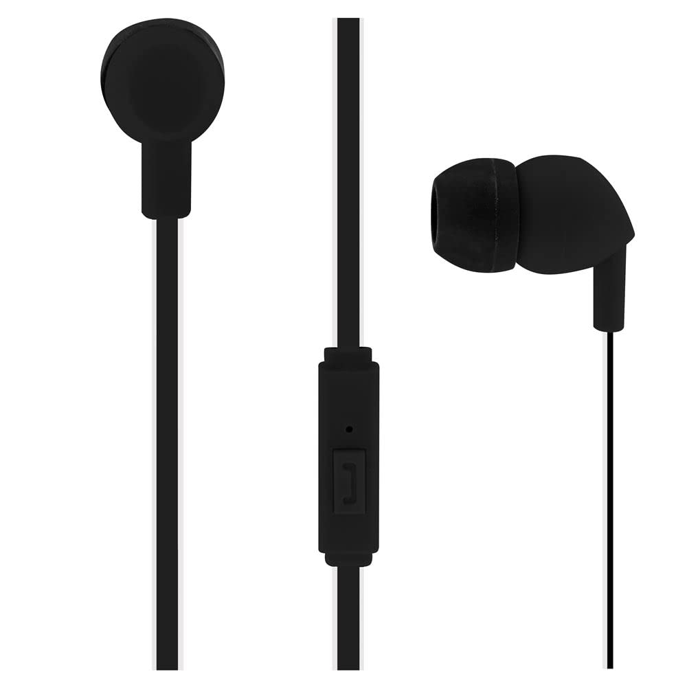 TNB BE COLOR - Earphones + micro - Into-ear flat cable - Black/White