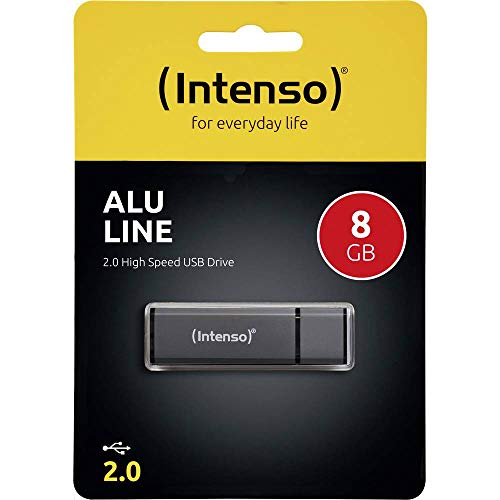 INTENSO Clé USB 2.0 Alu Line - 8 Go Anthracite