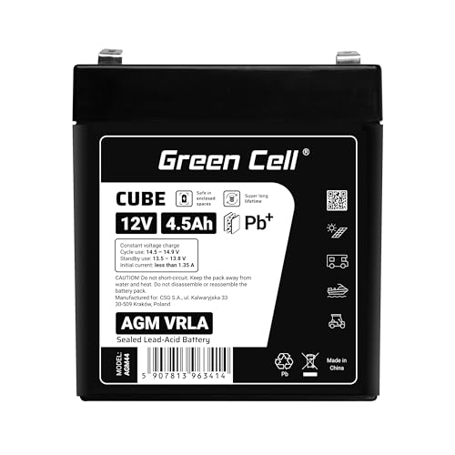 Green Cell AGM Battery 12V 4.5Ah - Battery - Mini (AAAA)