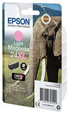 EPSON 1LB 24XL ink cartridge light magenta high capacity 9.8ml 740 pages 1-pack RF-AM blister w/s