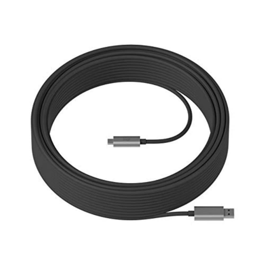 LOGITECH Strong USB cable USB Type A M to 24 pin USB-C M USB 3.2 Gen 2 25 m plenum Active Optical Cable AOC for Room Solution