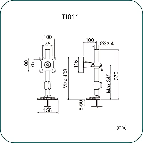 AAVARA Support à fixer TI011 - 1 écran