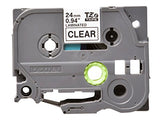 BROTHER P-TOUCH TZE-151 noir sur clear 24mm