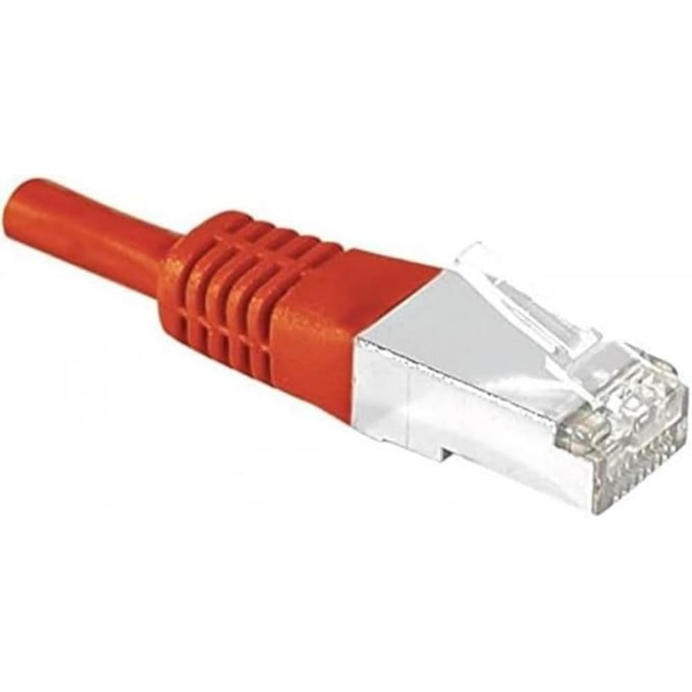 Cordon RJ45 catégorie 6A F/UTP rouge - 0,5 m