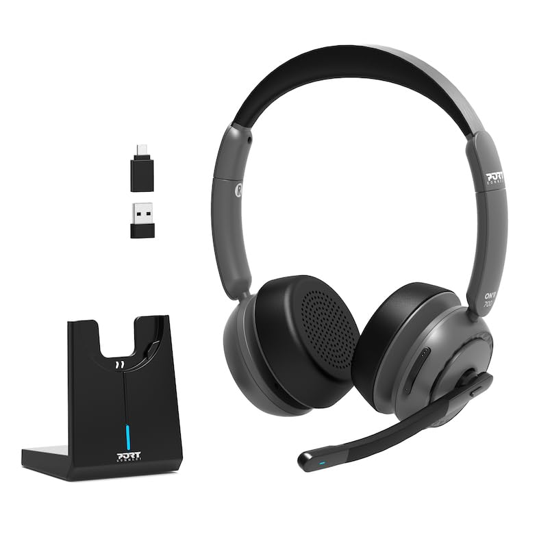 PORT DESIGNS Binaural Headset Bluetooth With Base - Pro