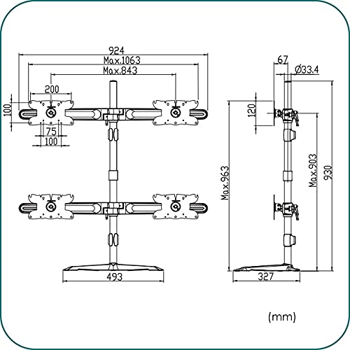 AAVARA Support à poser DS410 - 4 écrans