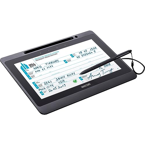 WACOM Tablette de signature avec écran LCD à stylet - USB 2.0 - Noir