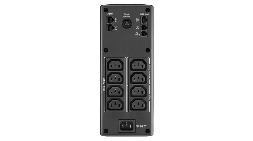 APC Back-UPS Pro BR1600MI UPS AC 230V 960Watt 1600VA USB output connectors 8 Black